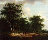 Two Figures In A Summer Landscape by Andreas Schelfhout